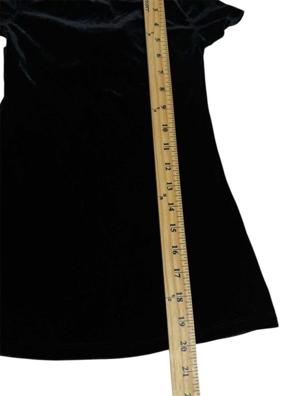 Vintage Rampage Girls 4 Black Velvet Bow Front Short Sleeve Mini Dress 90’s 00’s - Picture 8 of 9